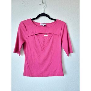 Michael Stars Pink Cutout Ribbed Top – Size M, New With Tag
